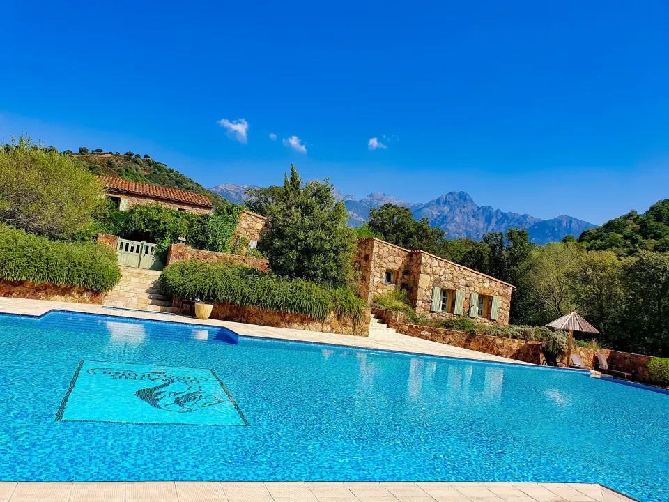Piscine et espaces détente arborés